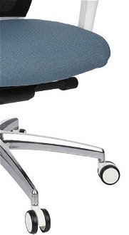 Kancelárska stolička s podrúčkami Velito WS HD - modrá / čierna / biela / chróm 9