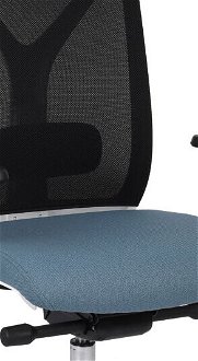Kancelárska stolička s podrúčkami Velito WS HD - modrá / čierna / biela / chróm 5