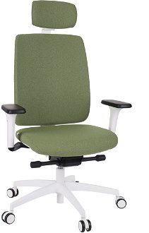 Kancelárska stolička s podrúčkami Velito WT HD - zelená (Cura 16) / biela 2