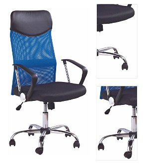 Kancelárska stolička s podrúčkami Vire - modrá / čierna 3