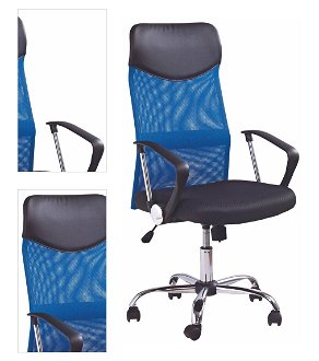 Kancelárska stolička s podrúčkami Vire - modrá / čierna 4