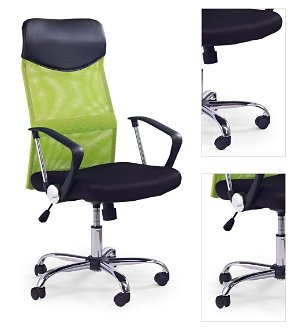Kancelárska stolička s podrúčkami Vire - zelená / čierna 3