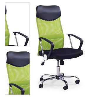 Kancelárska stolička s podrúčkami Vire - zelená / čierna 4