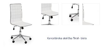 Kancelárska stolička Tirol - biela 1