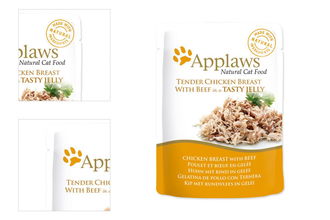 Kapsicka Applaws Cat chicken with beef in jelly 70g 4