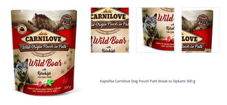 Kapsička Carnilove Dog Pouch Paté diviak so šípkami 300 g 1