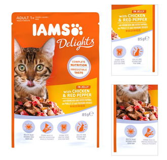 Kapsicka IAMS cat delights chicken a red pepper in jelly 85g 3