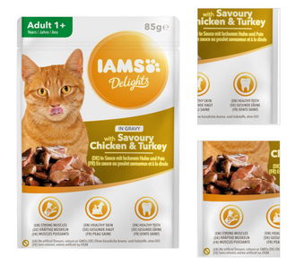 Kapsička IAMS cat delights chicken a turkey in gravy 85g 3