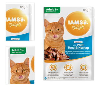 Kapsička IAMS cat delights tuna a herring in jelly 85g 4