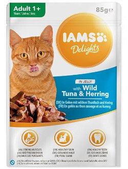 Kapsicka IAMS cat delights tuna a herring in jelly 85g