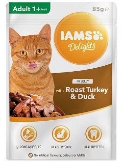 Kapsicka IAMS cat delights turkey a duck in jelly 85g