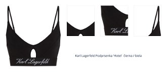 Karl Lagerfeld Podprsenka 'Hotel'  čierna / biela 1