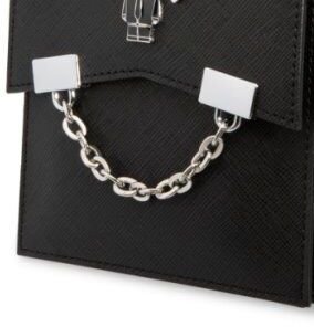 Karl Lagerfeld Saffiano Metal Ikonik Wallet Phone Bag, black 8