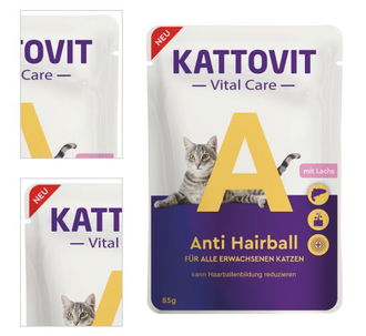 Kattovit Anti Hairball kapsička losos 85 g 4