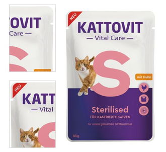 Kattovit Sterilised kapsičky kura 85g 4