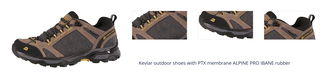 Kevlar outdoor shoes with PTX membrane ALPINE PRO IBANE rubber 1