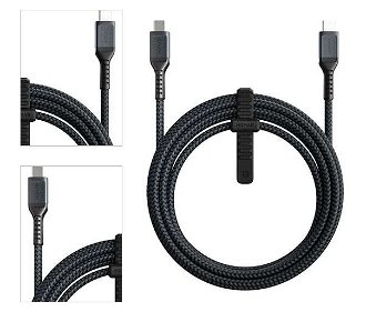 Kevlarový kábel Nomad USB-C na USB-C 100W 3m 4
