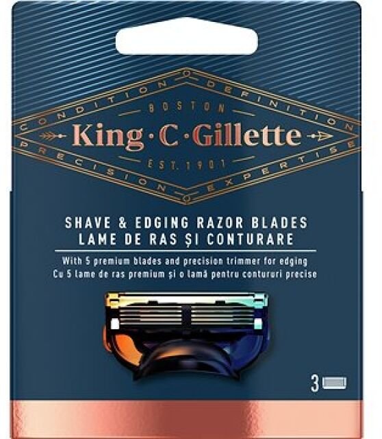 King C Gillette Náhradná hlavica na holiaci strojček 3ks