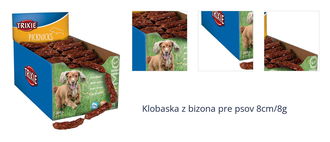 Klobaska z bizona pre psov 8cm/8g 1