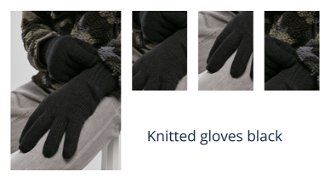 Knitted gloves black 1