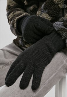 Knitted gloves black 2