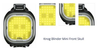 Knog Blinder Mini Front 50 lm Black Skull Cyklistické svetlo 1