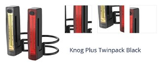 Knog Plus Black Front 40 lm / Rear 20 lm Cyklistické svetlo 1