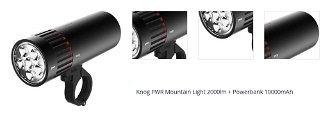 Knog PWR Mountain 2000l + Powerbank 2000 lm Black Cyklistické svetlo 1