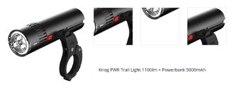 Knog PWR Trail 1100l + Powerbank 1100 lm Black Cyklistické svetlo 1