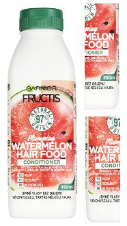 Kondicionér pre jemné vlasy bez objemu Garnier Fructis Watermelon Hair Food - 350 ml + darček zadarmo 3
