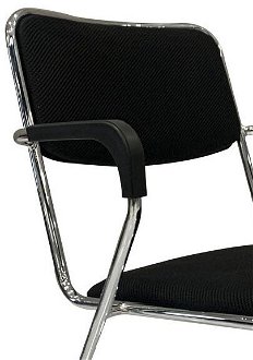 Konferenčná stolička Derya New - čierna / chróm 6