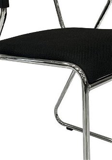 Konferenčná stolička Derya New - čierna / chróm 5