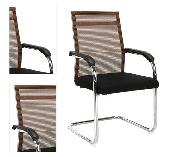 Konferenčná stolička Esin - hnedá / čierna 4