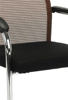 Konferenčná stolička Esin - hnedá / čierna 5