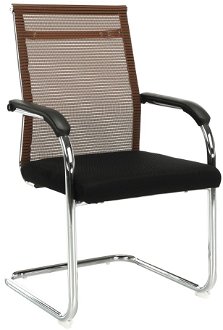 Konferenčná stolička Esin - hnedá / čierna 2