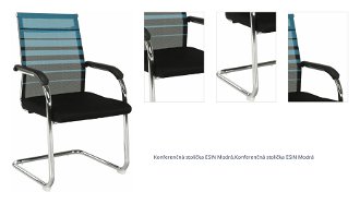 Konferenčná stolička ESIN Modrá,Konferenčná stolička ESIN Modrá 1