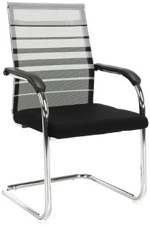 Konferenčná stolička Esin - sivá / čierna 2