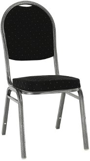 Konferenčná stolička Jeff 3 New - čierna / sivá