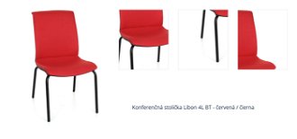 Konferenčná stolička Libon 4L BT - červená / čierna 1