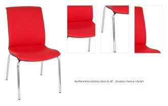 Konferenčná stolička Libon 4L BT - červená / čierna / chróm 1