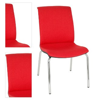 Konferenčná stolička Libon 4L BT - červená / čierna / chróm 4