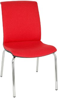 Konferenčná stolička Libon 4L BT - červená / čierna / chróm 2