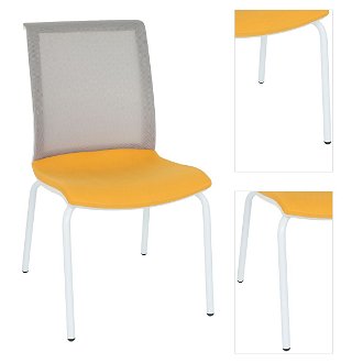 Konferenčná stolička Libon 4L WS - žltá / sivá / biela 3