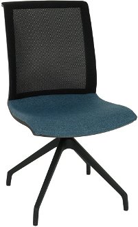 Konferenčná stolička Libon Cross BS - modrá / čierna