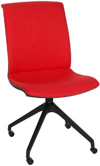Konferenčná stolička Libon Cross Roll BT - červená / čierna