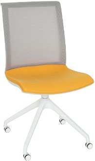 Konferenčná stolička Libon Cross Roll WS - žltá / sivá / biela 2