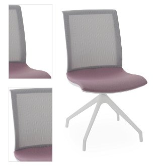 Konferenčná stolička Libon Cross WS - staroružová / sivá / biela 4