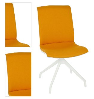 Konferenčná stolička Libon Cross WT - žltá / biela 4
