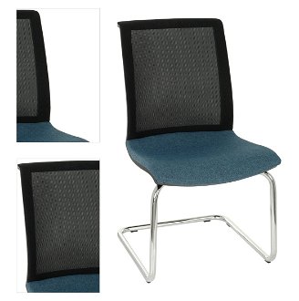 Konferenčná stolička Libon V BS - modrá / čierna / chróm 4