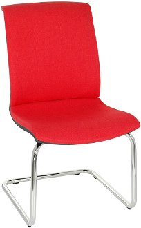 Konferenčná stolička Libon V BT - červená / čierna / chróm
